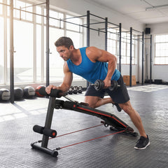 Foldable Sit Up Bench Core Workout for Home Gym Black