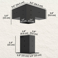 8PCS Pergola Kit, Pergola Brackets with 3-Way & 4-Way Corner Brackets for 4"x4" (Actual 3.6"x3.6") Lumber