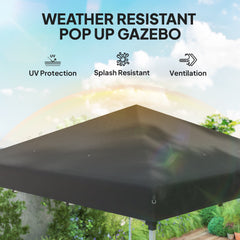 10' x 10' Pop Up Canopy with Sidewalls, Roller Bag, Height Adjustable Instant Tent for Outdoor, Garden, Patio, Black