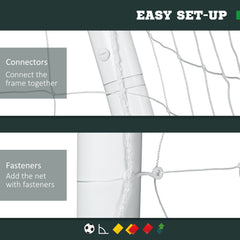 9.8 x 6.6ft Soccer Goal, Portable Soccer Practice Net with PE Net for Backyard, Garden, Park, Beach