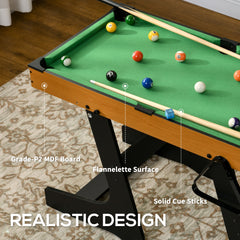 38" Mini Pool Table Set Tabletop Billiards Game with Easy Folding for Storage, with Balls, Cues, Chalk, Brush