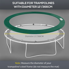 ⌀8ft Trampoline Pad ⌀96" Spring Safety Replacement Gym Bounce Jump Cover EPE Foam, No Holes for Pole, Blue