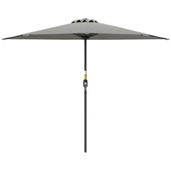 9ft Half Patio Umbrella Round Balcony Umbrella Waterproof Window Sun Shade w/ 5 Ribs Beige