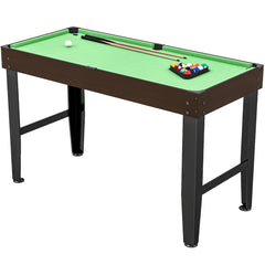 55" Mini Pool Table, Pool Game Billiard Table Set with 2 Cues, 16 Balls, 2 Chalks, Triangle, Brush, Green