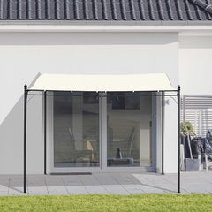 Portable Gazebo 10x10 Steel Patio Outdoor Sun Shelter for Porch, Patio & Yard, Weather-resistan, Cream White