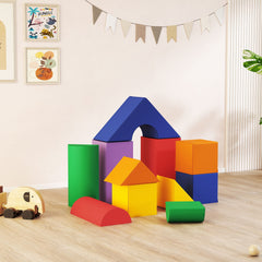 11 Piece Soft Play Blocks Kids Climb and Crawl Gym Toy Foam Building Light Colour