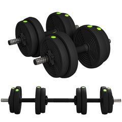 33LBS 2-in-1 Adjustable Barbell & Dumbbells Set, Weights Set with Non-slip Handles for Men and Women Home Gym Training