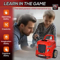 Smart Truck Engine Toy Set for Kids - Mini Car Service Station, Kids Tool Set Included, Suitable for 3-5 Years Old