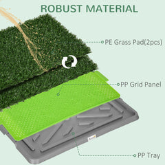 Artificial Grass Pee Pad for Dogs Potty Training, 26" x 16", 2 Packs, Green