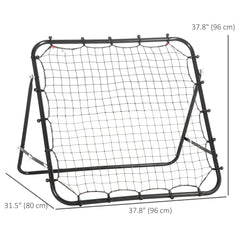 Volleyball Rebounder Net Football Training Aid Kickback Target Play Red