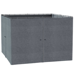 Gazebo Curtains, 10' x 10' Universal Replacement Privacy Curtain, 4-Panels Sidewall with Hooks/C-Rings, Slate Grey