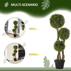 Set of 2 3FT Artificial Tree Bamboo Tree Fake Plants in Pot for Home Office Living Room Decor, Green