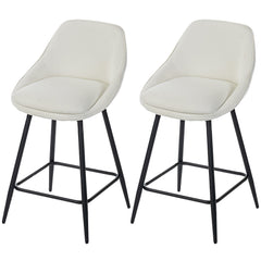 26" Counter Height Barstools Set of 2, Upholstered Swivel Bar Stools with Backrests and Armrests, Dark Grey