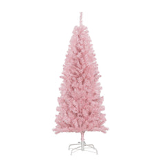 4FT Artificial Christmas Tree Holiday Xmas Holiday Pencil Tree Decoration with Automatic Open for Home Party, Pink