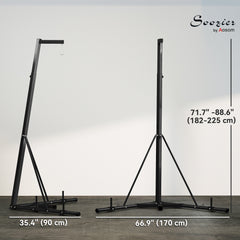 Foldable Punch Bag Stand, Adjustable Height Heavy Bag Stand with Weighted Base, Freestanding for Home Gym, Stand Only
