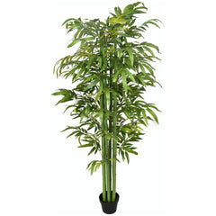 6 FT Artificial Tree Bamboo Tree Fake Plants in Pot for Home Office Living Room Decor, Green
