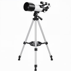 Telescope for Adults, 70 mm Aperture 400 mm Refractor Telescope with 40X/16X, Adjustable Tripod, Bag, White