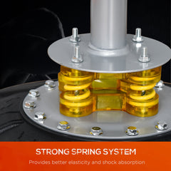 Freestanding Boxing Punch Bag Stand, Height Adjustable, with Fillable Base, Absorption Springs, Suction Cups