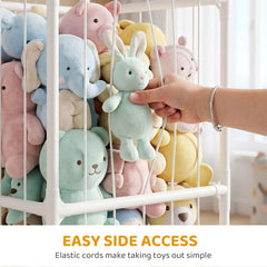 Stuffed Animal Storage Organizer, Teddy Toy Storage Organizer with Waterproof Bottom for Playroom, Nursery, 47x47x132cm