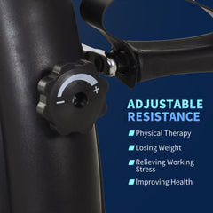 Portable Mini Pedal Exercise Bike Indoor Cycle Fitness Arm Leg w/ LCD Display, Black