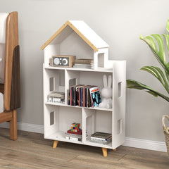 Toy Storage Organizer Cabinet, 3-Tier Kids Bookshelf for Playroom, Kids Room, Nursery, Kindergarten, White