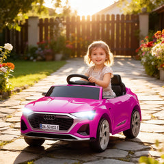 12V Battery Powered Kids Electric Car, Audi Q8 etron Sportback Licensed Ride on Car w/ Remote Control, Black