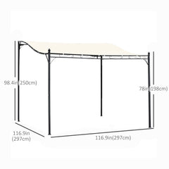 Portable Gazebo 10x10 Steel Patio Outdoor Sun Shelter for Porch, Patio & Yard, Weather-resistan, Cream White