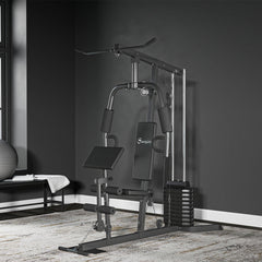 Multi-Exercise Home Gym Station with 99lbs Weight Stack, for Full Body Workout