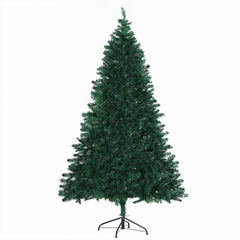 6ft Christmas Tree Unlit Artificial Spruce Full Tree with Solid Metal Stand