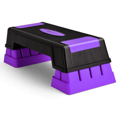 Aerobic Exercise Stepper Trainer with Adjustable Height 5 inches-7 inches-9 inches-Purple