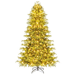 7 FT Pre-Lit Christmas Tree with 1090 Soft TPE and PVC Branch Tips and 370 Warm White LEDs