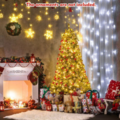 6 FT Pre-Lit Christmas Tree with Remote, Colour Changing LEDs, 4 Colours and 9 Lighting Modes