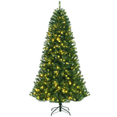 6 FT Pre-Lit Christmas Tree with Remote, Colour Changing LEDs, 4 Colours and 9 Lighting Modes