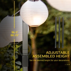 2 Pack of 10' String Light Poles, Steel Hanging Lighting Stand for Patio, Backyard, Deck, Wedding, Party, Black
