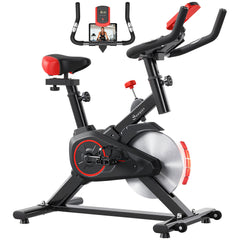 Upright Exercise Bike, Magnetic Resistance Stationary Bike with LCD Display, Indoor Cycling Bike for Home w/ Adjustable Resistance, Comfortable Seat Cushion