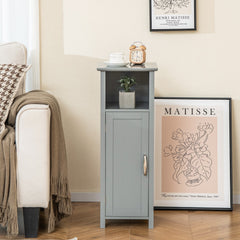 Bathroom Storage Organizer with 2-Tier Cabinet-Gray