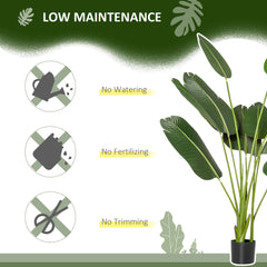 5FT Artificial Banana Tree Faux Decorative Plant in Nursery Pot for Indoor Outdoor Décor