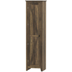 48" Farmhouse Kitchen Pantry Storage Cabinet with Barn Door, Kitchen Pantry Cabinet with Adjustable Shelves, Natural