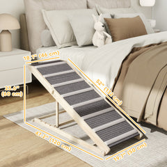 Dog Ramp for Couch, Foldable Pet Ramp for Small to Large Dog, 4 Adjustable Height from 14" to 20"
