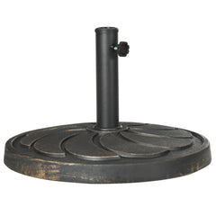 40 lb Heavy Duty Patio Umbrella Base, 21" Round Resin Market Umbrella Stand for Outdoor, Garden, Backyard, Bronze