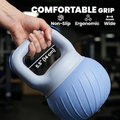 Soft Kettlebell, 22 lbs Kettle Bell with Anti-Slip Grip for Home Gym Weight Lifting and Strength Training