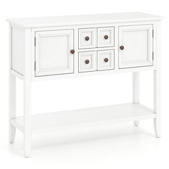 Buffet Sideboard Cabinet with 2 Doors and 2 Drawers-White