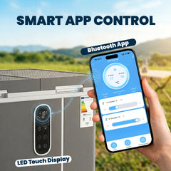 12 Volt Car Refrigerator, Dual Zone 48 QT Car Fridge with App Control, 12/24V DC and 100-240V AC