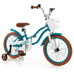 18 Inch Kids Bike with Front Handbrake and Rear Coaster Brake, Turquoise