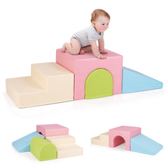 Climb and Crawl Foam Block Play Set for Infant Baby-Multicolor