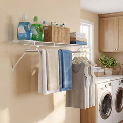 Closet Shelves Wall Mounted with Ventilated Metal Wire Shelving Kit