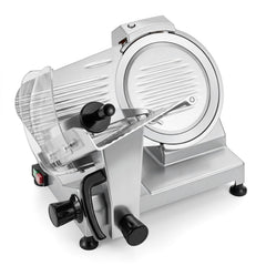 Commercial Meat Slicer with 10 inches Carbon Steel Blade and 0-0.47 inches Adjustable Thickness for Frozen Meat Cheese-Silver