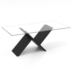 Contemporary Living Room Furniture Suite: Modern 3-Seat Teddy Velvet Sofa + 47-Inch Glass Coffee Table