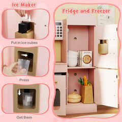 Corner Kitchen with Lights and Sounds for Kids Ages 3+-Pink