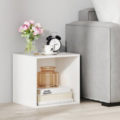 Cube Storage Organizer Stackable Open Book Shelf Wooden Display Shelving Unit-White